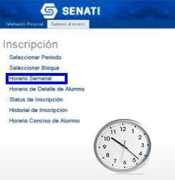 horario de clases en sinfo senati